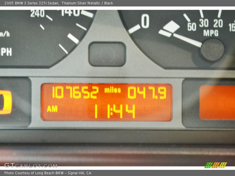 Titanium Silver Metallic / Black 2005 BMW 3 Series 325i Sedan