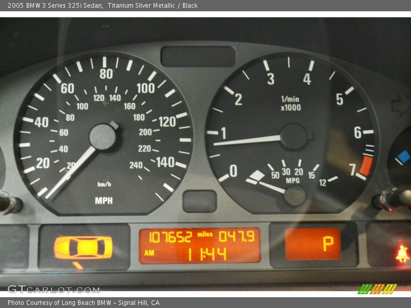 Titanium Silver Metallic / Black 2005 BMW 3 Series 325i Sedan