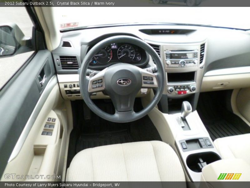 Crystal Black Silica / Warm Ivory 2012 Subaru Outback 2.5i