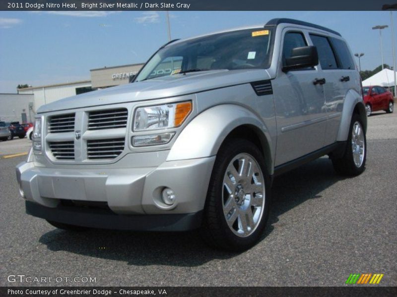 Bright Silver Metallic / Dark Slate Gray 2011 Dodge Nitro Heat