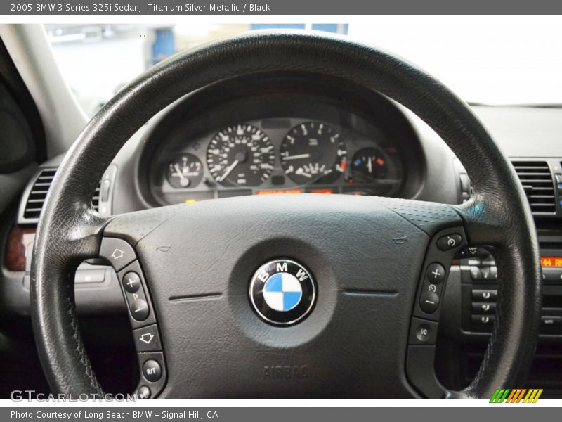 Titanium Silver Metallic / Black 2005 BMW 3 Series 325i Sedan