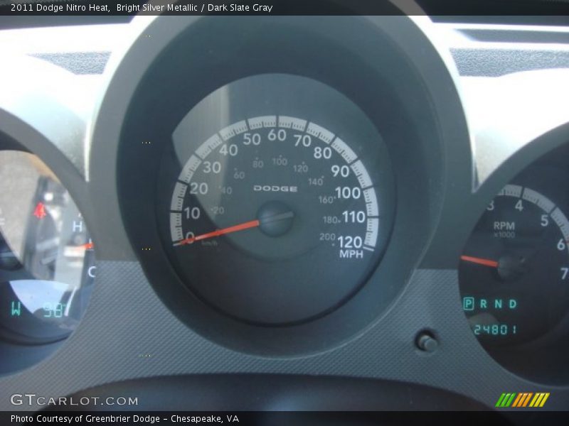 Bright Silver Metallic / Dark Slate Gray 2011 Dodge Nitro Heat