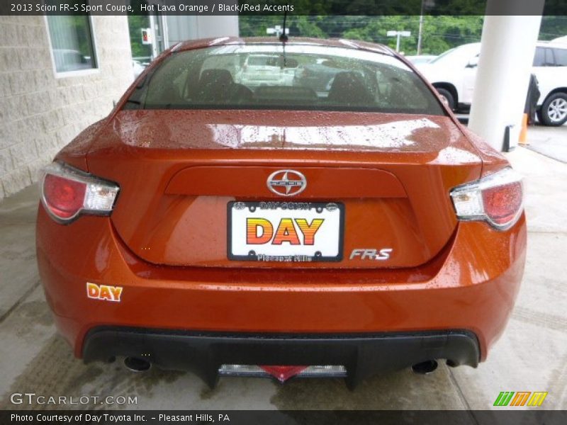 Hot Lava Orange / Black/Red Accents 2013 Scion FR-S Sport Coupe