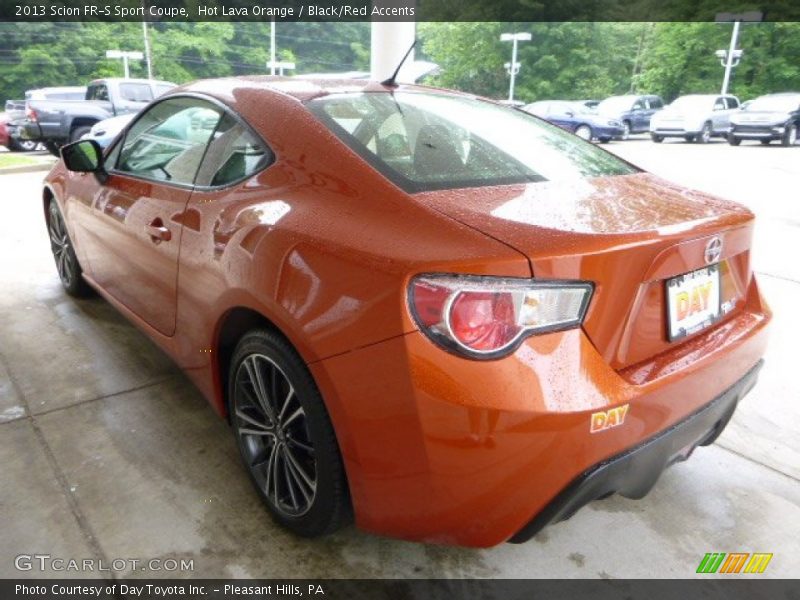 Hot Lava Orange / Black/Red Accents 2013 Scion FR-S Sport Coupe
