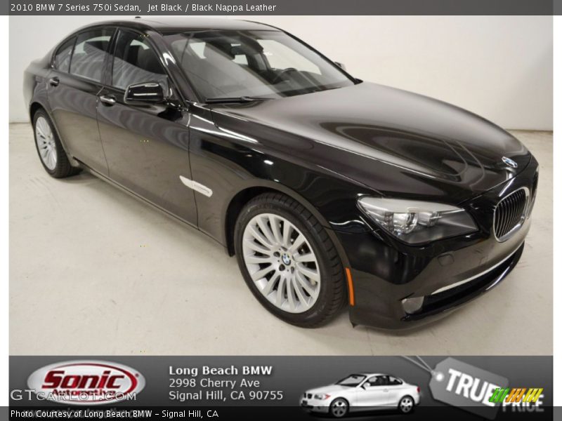 Jet Black / Black Nappa Leather 2010 BMW 7 Series 750i Sedan
