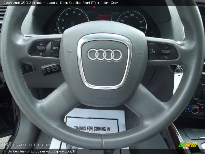 Deep Sea Blue Pearl Effect / Light Gray 2009 Audi Q5 3.2 Premium quattro