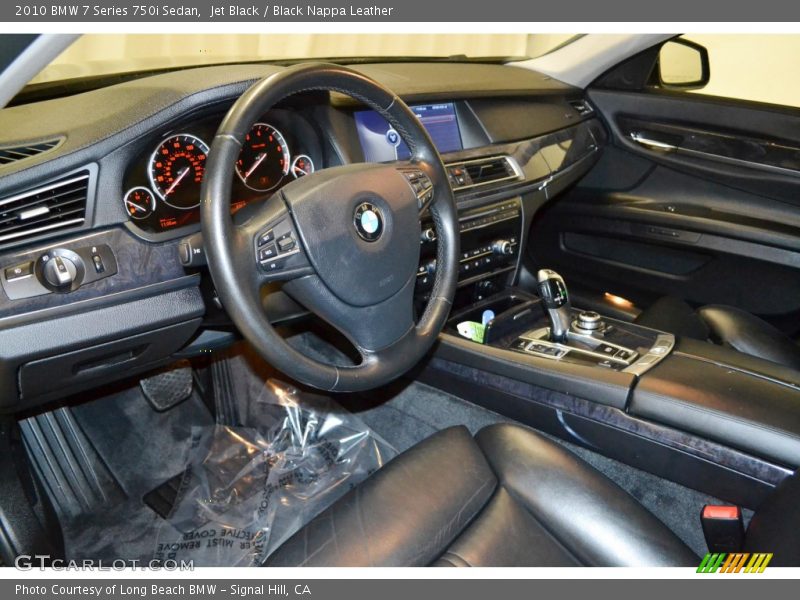 Jet Black / Black Nappa Leather 2010 BMW 7 Series 750i Sedan