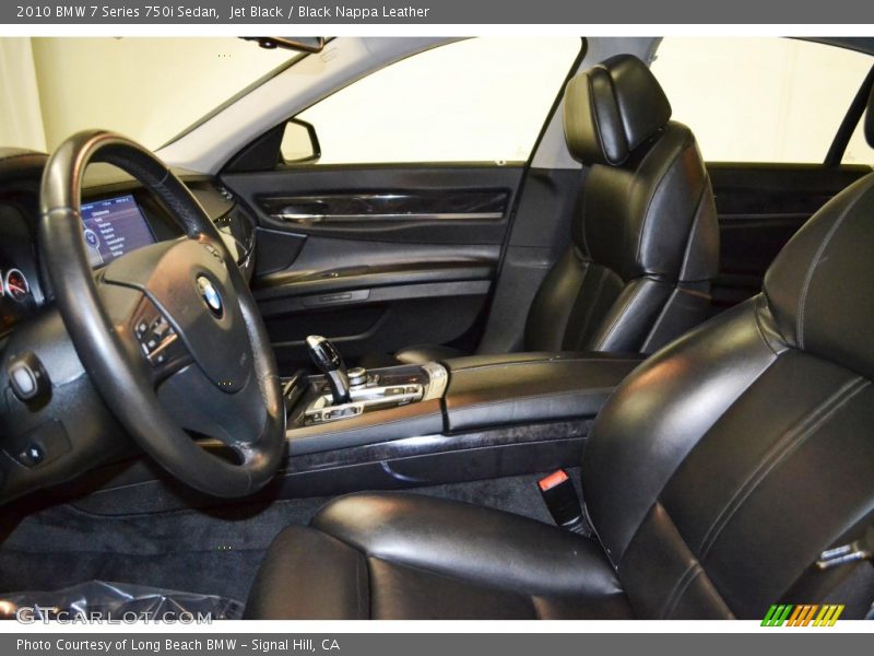 Jet Black / Black Nappa Leather 2010 BMW 7 Series 750i Sedan