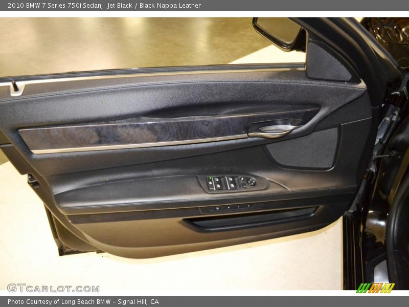 Jet Black / Black Nappa Leather 2010 BMW 7 Series 750i Sedan