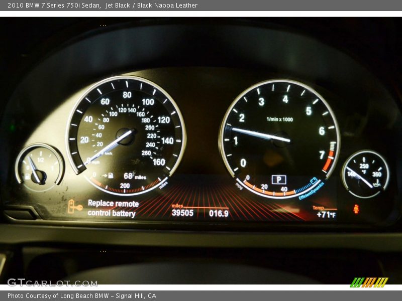 Jet Black / Black Nappa Leather 2010 BMW 7 Series 750i Sedan