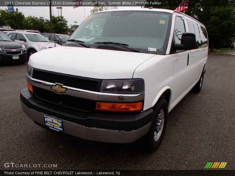 Summit White / Medium Pewter 2011 Chevrolet Express LT 3500 Extended Passenger Van