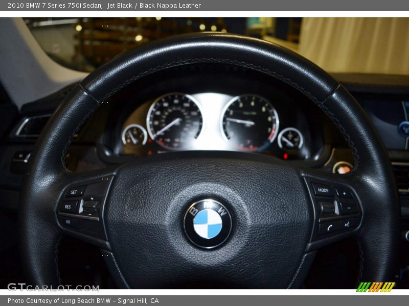 Jet Black / Black Nappa Leather 2010 BMW 7 Series 750i Sedan