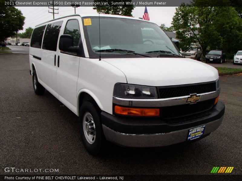 Summit White / Medium Pewter 2011 Chevrolet Express LT 3500 Extended Passenger Van