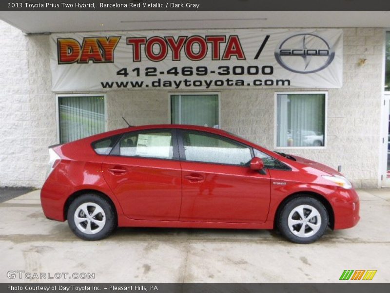 Barcelona Red Metallic / Dark Gray 2013 Toyota Prius Two Hybrid