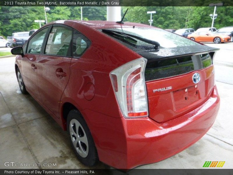 Barcelona Red Metallic / Dark Gray 2013 Toyota Prius Two Hybrid