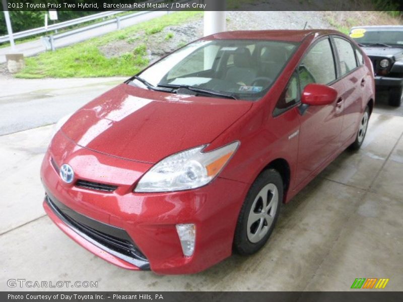 Barcelona Red Metallic / Dark Gray 2013 Toyota Prius Two Hybrid