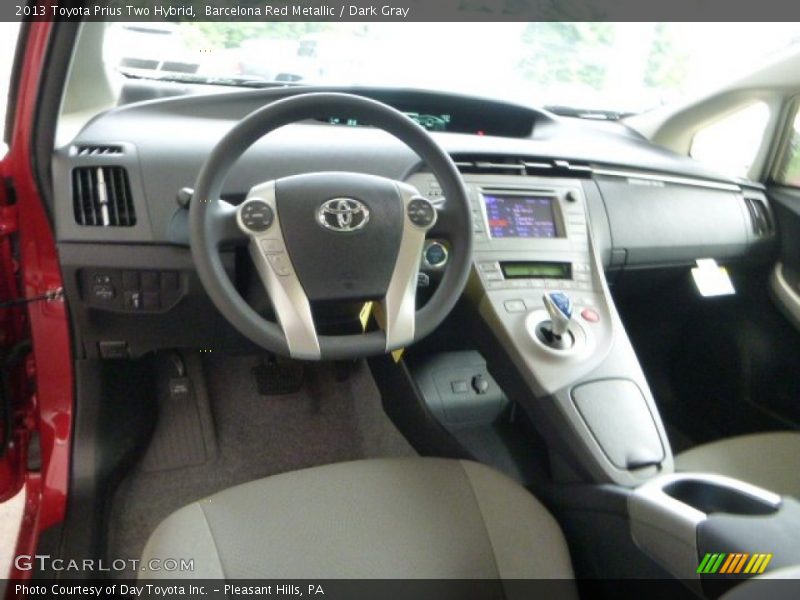 Barcelona Red Metallic / Dark Gray 2013 Toyota Prius Two Hybrid