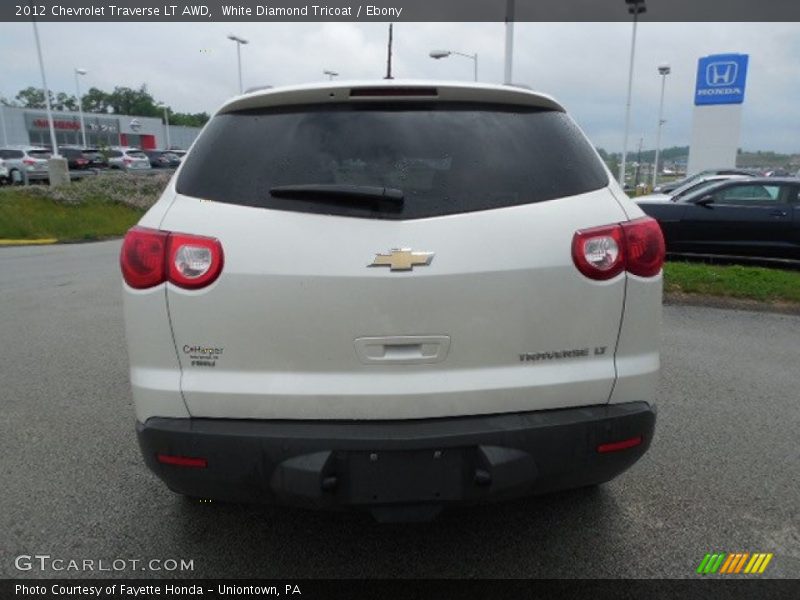 White Diamond Tricoat / Ebony 2012 Chevrolet Traverse LT AWD