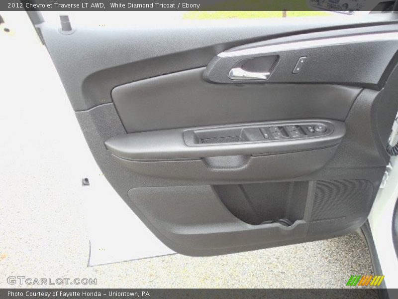 White Diamond Tricoat / Ebony 2012 Chevrolet Traverse LT AWD