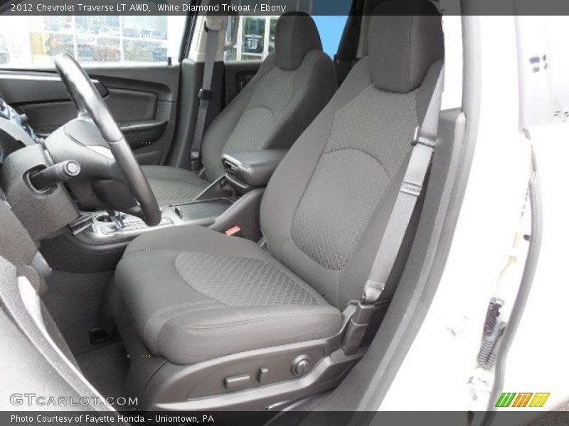 White Diamond Tricoat / Ebony 2012 Chevrolet Traverse LT AWD