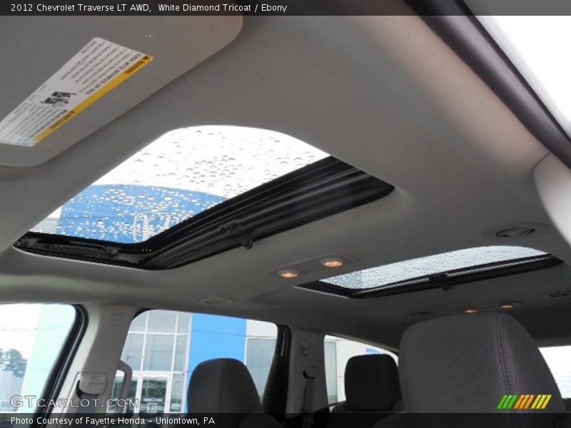 White Diamond Tricoat / Ebony 2012 Chevrolet Traverse LT AWD