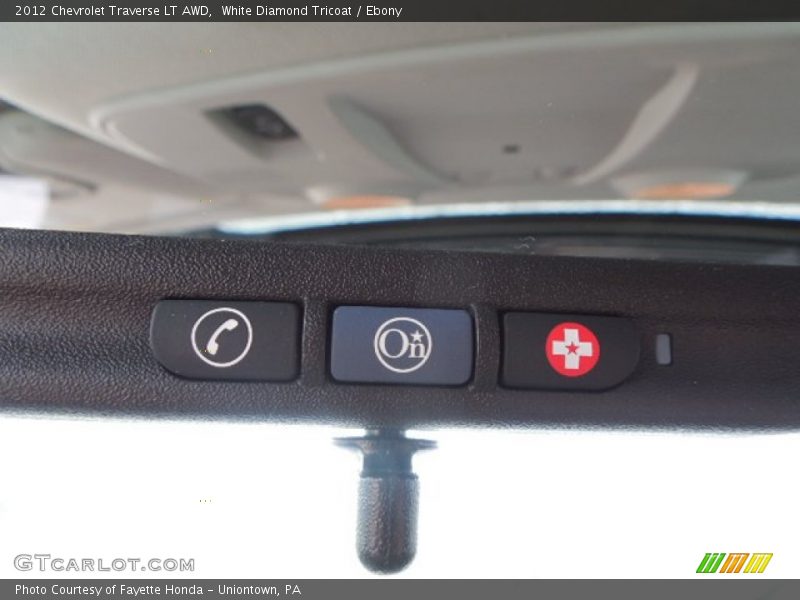 White Diamond Tricoat / Ebony 2012 Chevrolet Traverse LT AWD