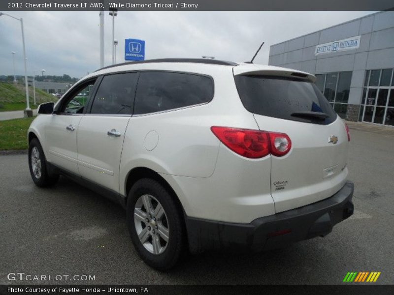 White Diamond Tricoat / Ebony 2012 Chevrolet Traverse LT AWD