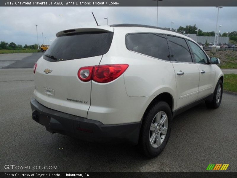 White Diamond Tricoat / Ebony 2012 Chevrolet Traverse LT AWD