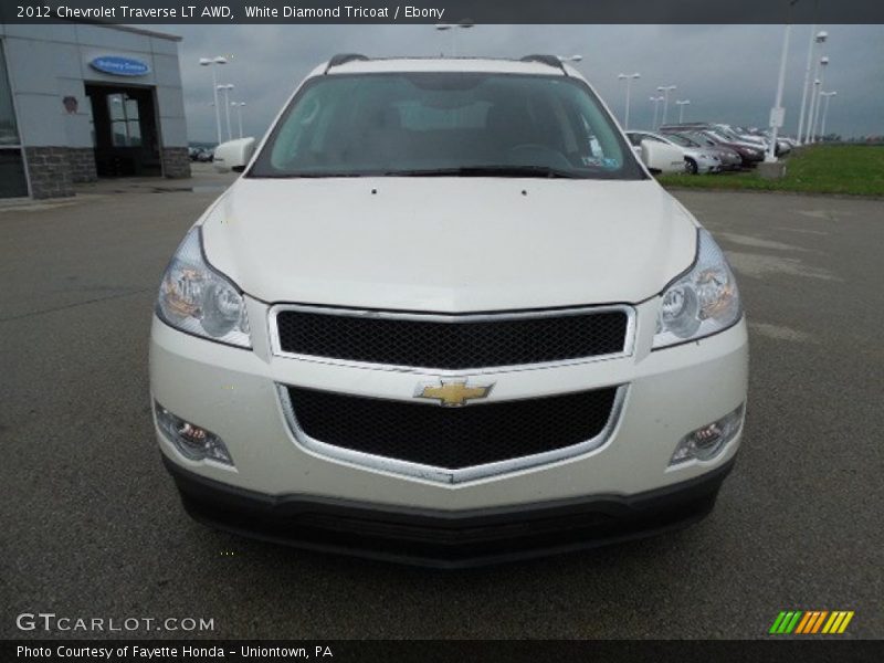 White Diamond Tricoat / Ebony 2012 Chevrolet Traverse LT AWD