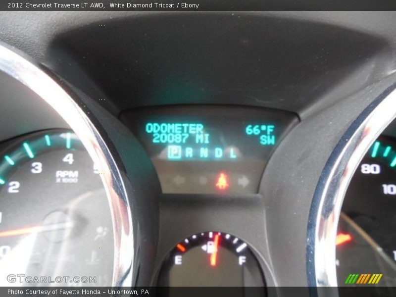 White Diamond Tricoat / Ebony 2012 Chevrolet Traverse LT AWD