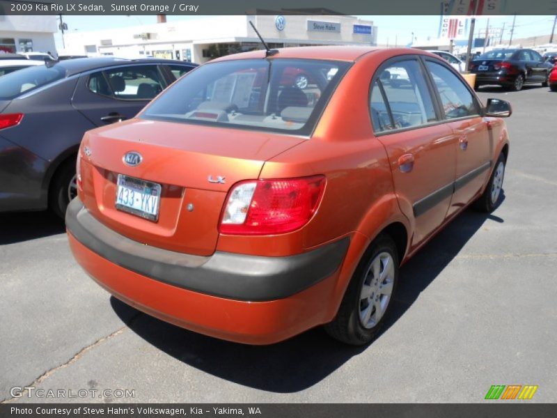 Sunset Orange / Gray 2009 Kia Rio LX Sedan