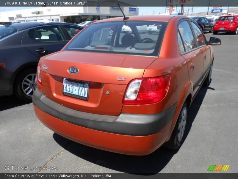 Sunset Orange / Gray 2009 Kia Rio LX Sedan