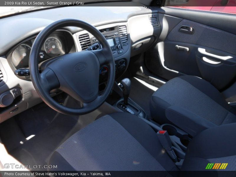 Sunset Orange / Gray 2009 Kia Rio LX Sedan