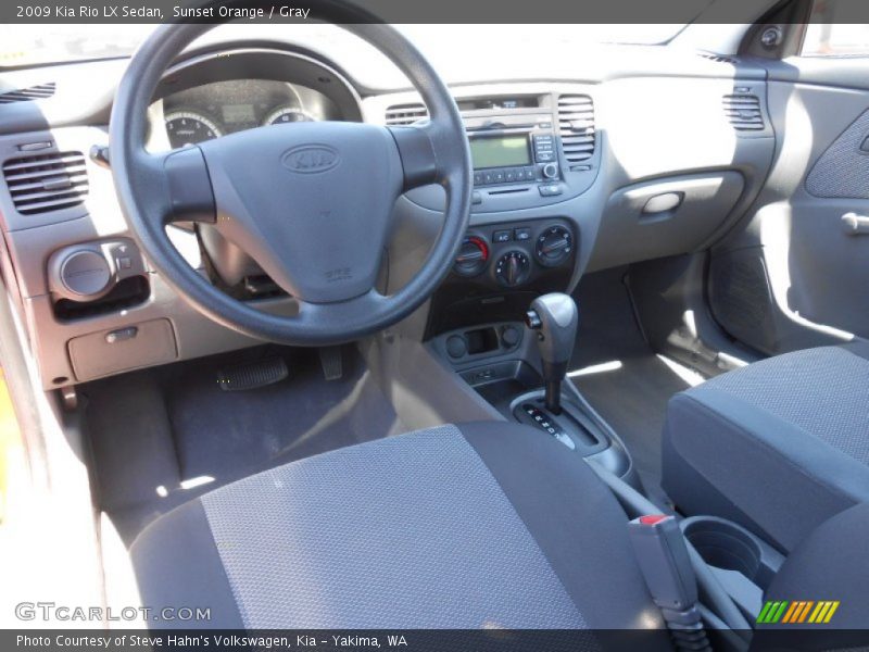 Sunset Orange / Gray 2009 Kia Rio LX Sedan