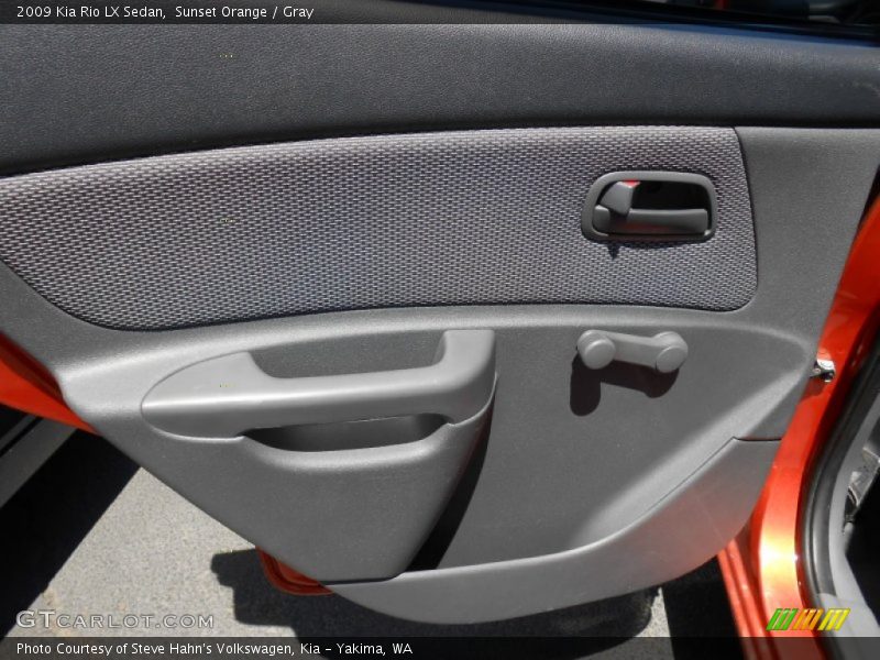 Sunset Orange / Gray 2009 Kia Rio LX Sedan
