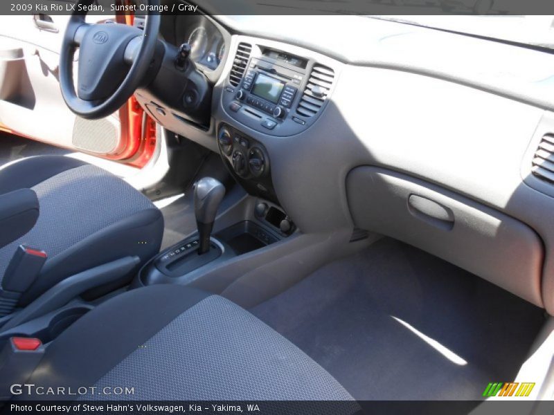 Sunset Orange / Gray 2009 Kia Rio LX Sedan