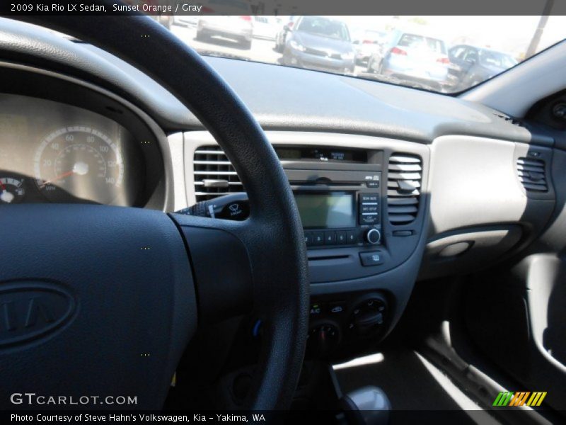 Sunset Orange / Gray 2009 Kia Rio LX Sedan