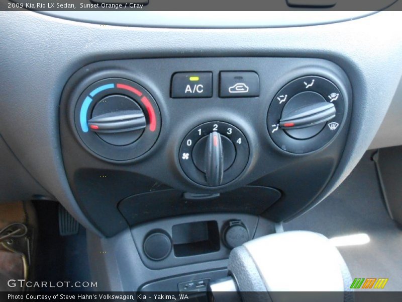 Sunset Orange / Gray 2009 Kia Rio LX Sedan