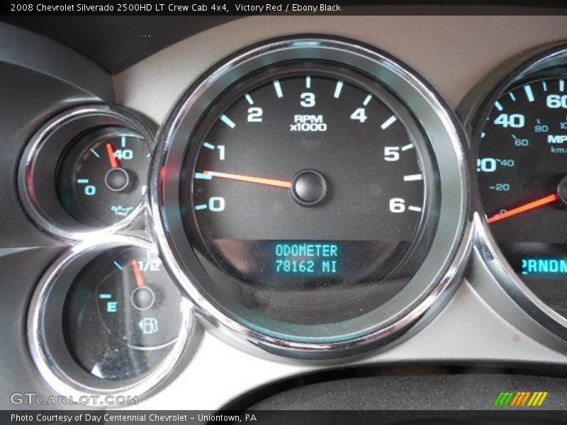 Victory Red / Ebony Black 2008 Chevrolet Silverado 2500HD LT Crew Cab 4x4