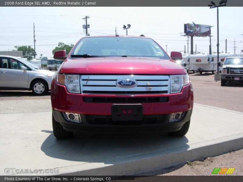 Redfire Metallic / Camel 2008 Ford Edge SEL AWD