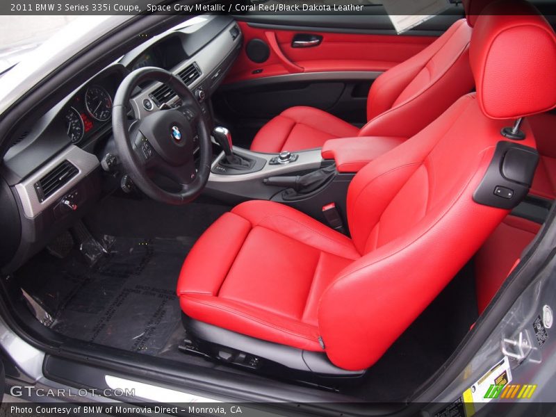 Coral Red/Black Dakota Leather Interior - 2011 3 Series 335i Coupe 