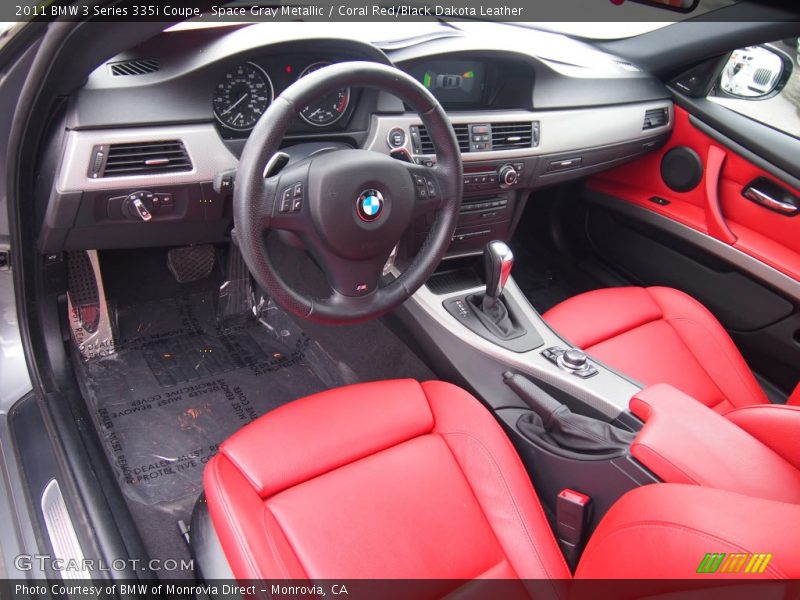 Coral Red/Black Dakota Leather Interior - 2011 3 Series 335i Coupe 