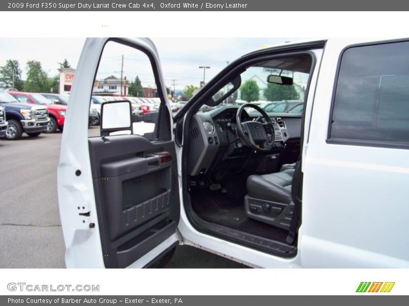 Oxford White / Ebony Leather 2009 Ford F350 Super Duty Lariat Crew Cab 4x4