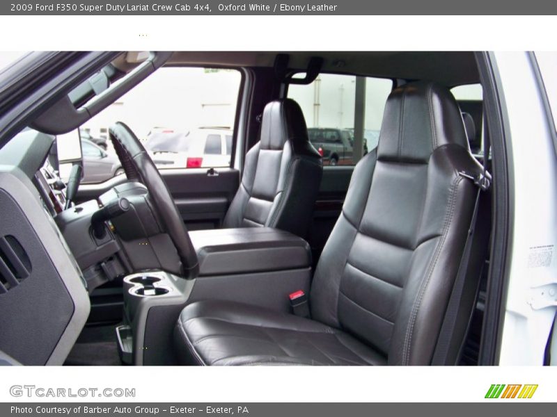 Oxford White / Ebony Leather 2009 Ford F350 Super Duty Lariat Crew Cab 4x4