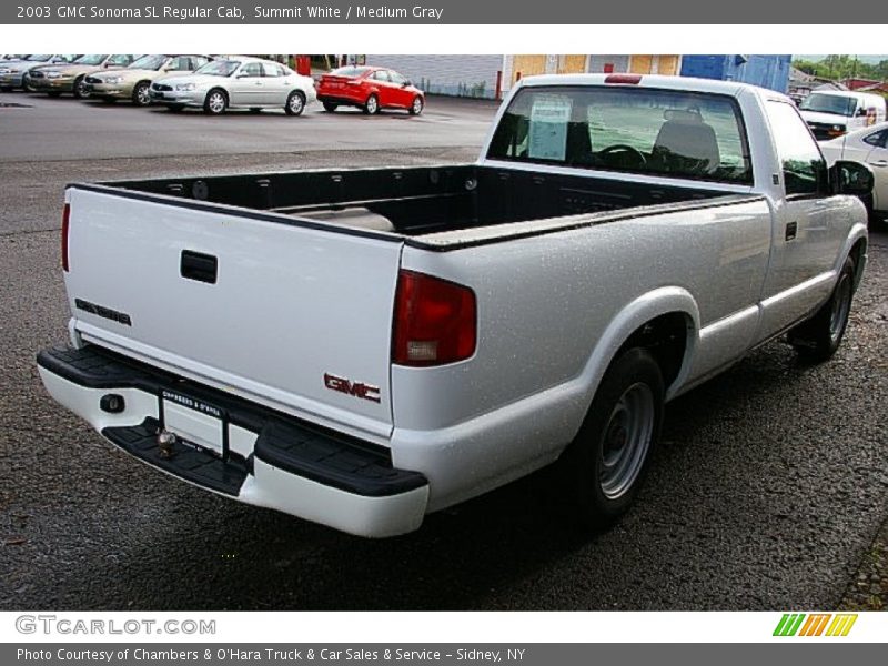 Summit White / Medium Gray 2003 GMC Sonoma SL Regular Cab