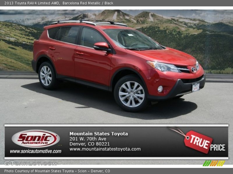 Barcelona Red Metallic / Black 2013 Toyota RAV4 Limited AWD