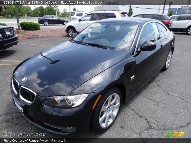 Black Sapphire Metallic / Black 2010 BMW 3 Series 335i xDrive Coupe