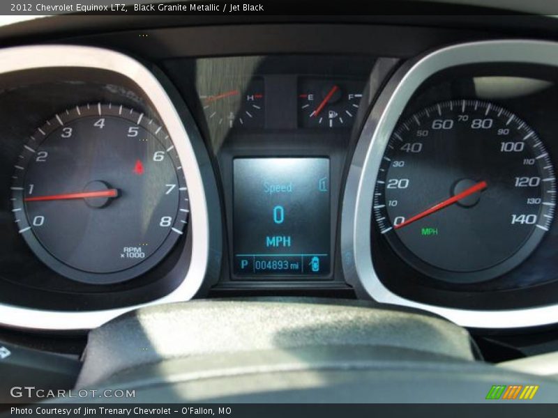 Black Granite Metallic / Jet Black 2012 Chevrolet Equinox LTZ