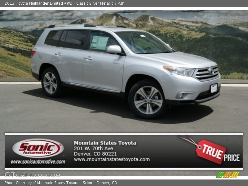 Classic Silver Metallic / Ash 2013 Toyota Highlander Limited 4WD