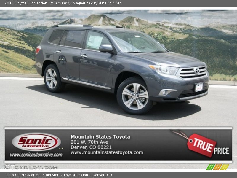 Magnetic Gray Metallic / Ash 2013 Toyota Highlander Limited 4WD